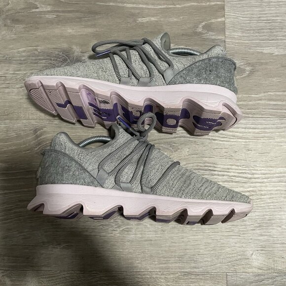 Sorel Kinetic Impact Lace Sneakers Women’s 8.5 Gray Purple  Athletic Casual Shoe - Picture 6 of 7